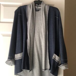 Pure amici cotton 2 tone cardigan with matching pants